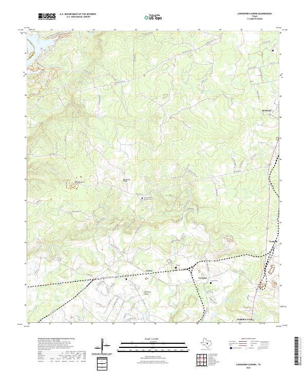 Longhorn Cavern 2022 topographic map thumbnail