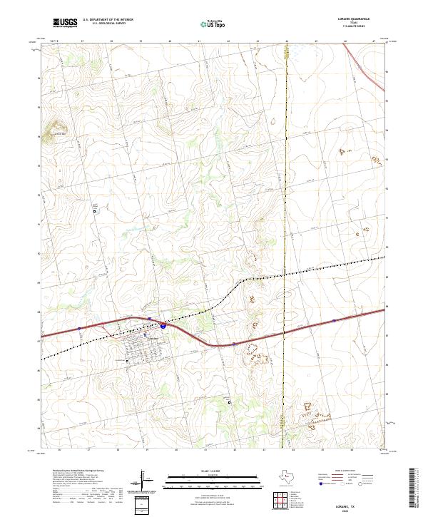 Loraine topographic map thumbnail
