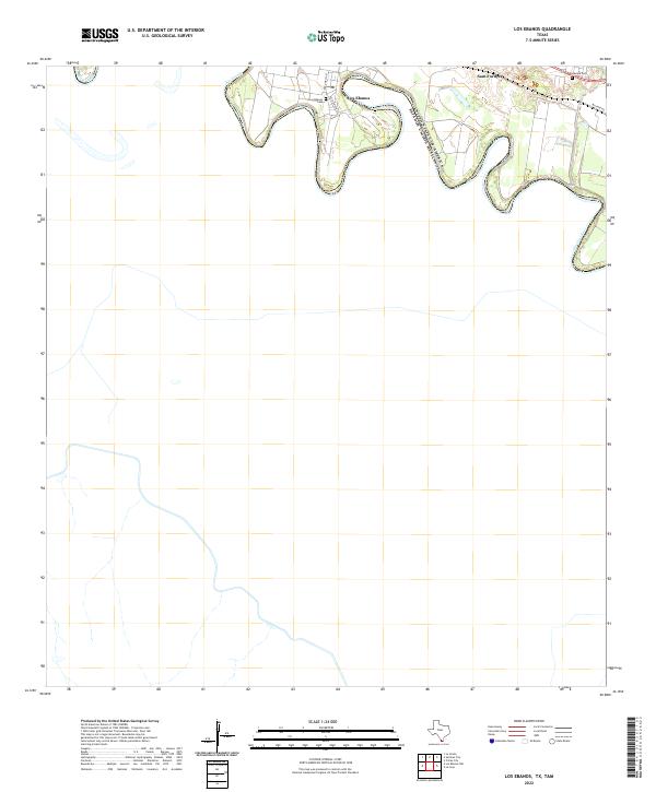Los Ebanos topographic map thumbnail