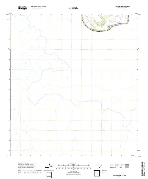 Los Ebanos NW topographic map thumbnail