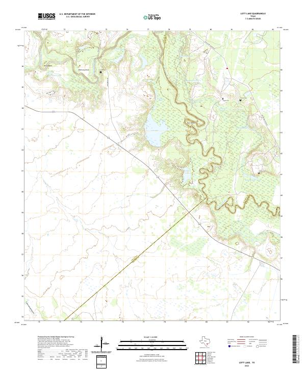 Lott Lake 2022 topographic map thumbnail