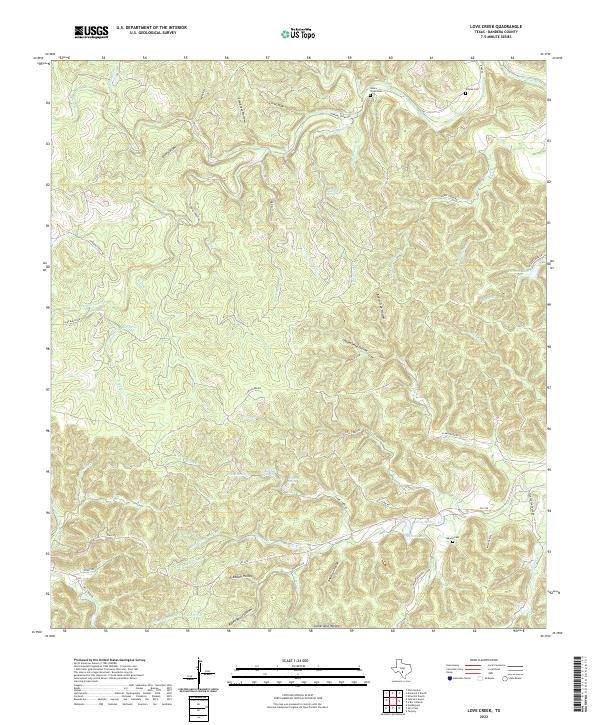 Love Creek topographic map thumbnail