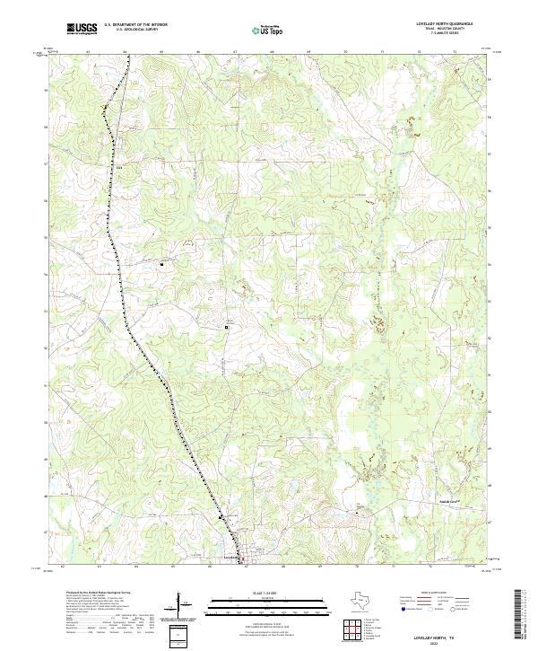 Lovelady North topographic map thumbnail