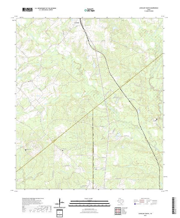 Lovelady South topographic map thumbnail