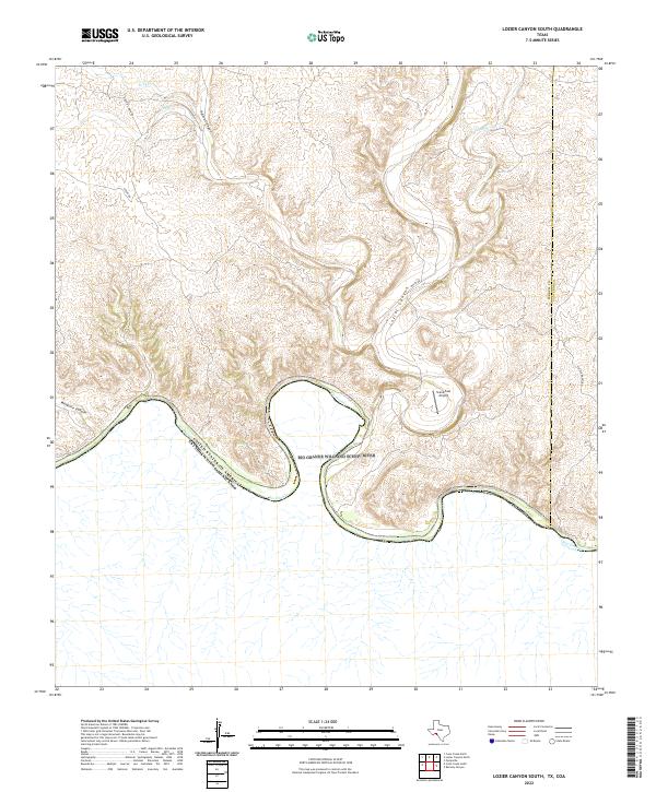 Lozier Canyon South topographic map thumbnail