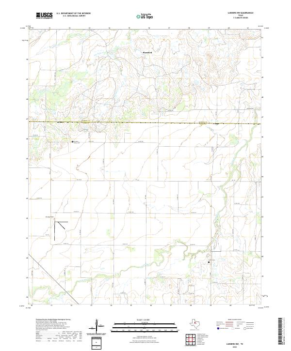 Lueders NW topographic map thumbnail