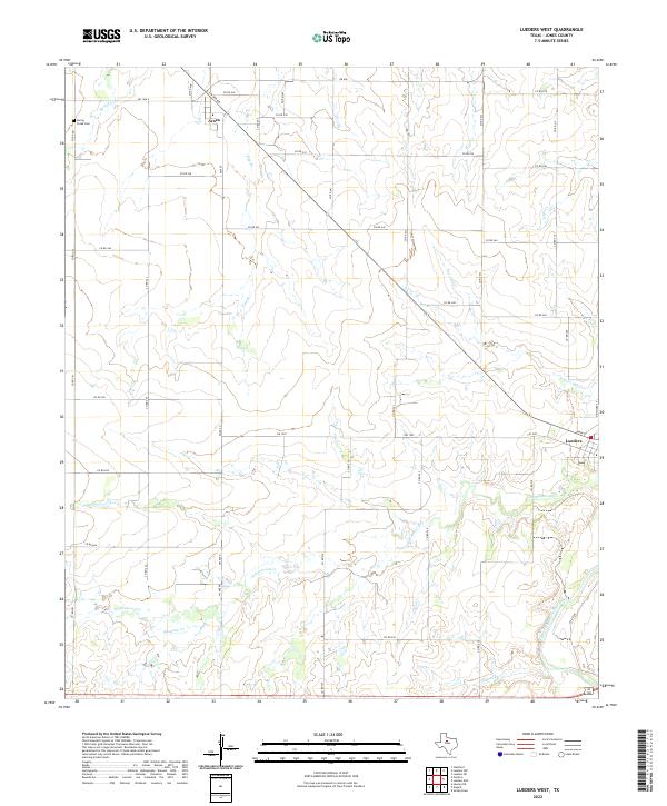 Lueders West topographic map thumbnail