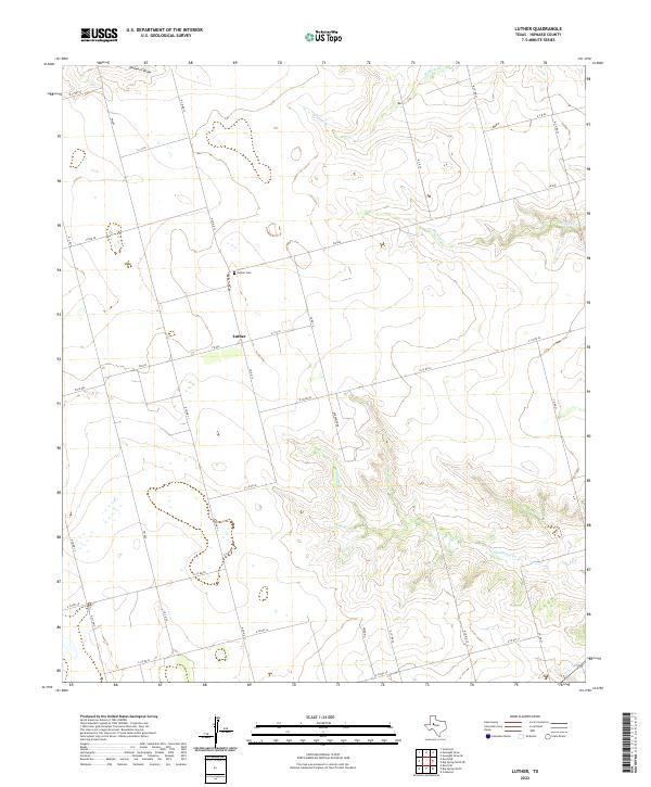Luther topographic map thumbnail