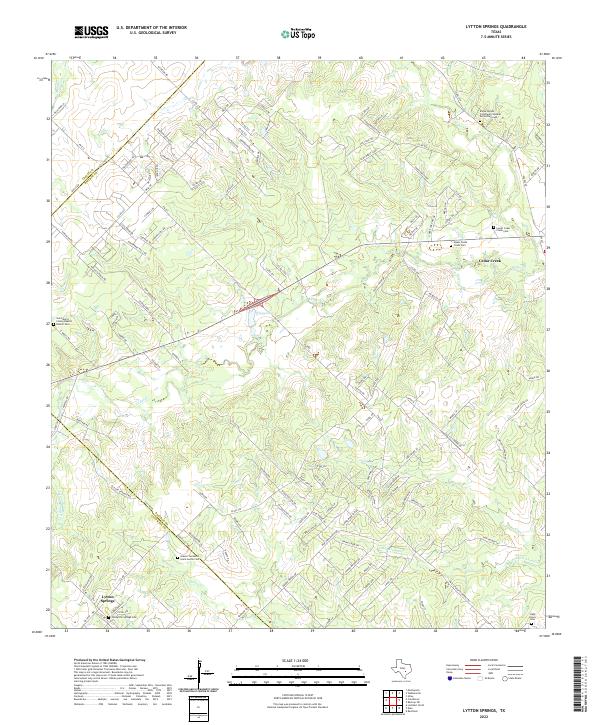 Lytton Springs topographic map thumbnail
