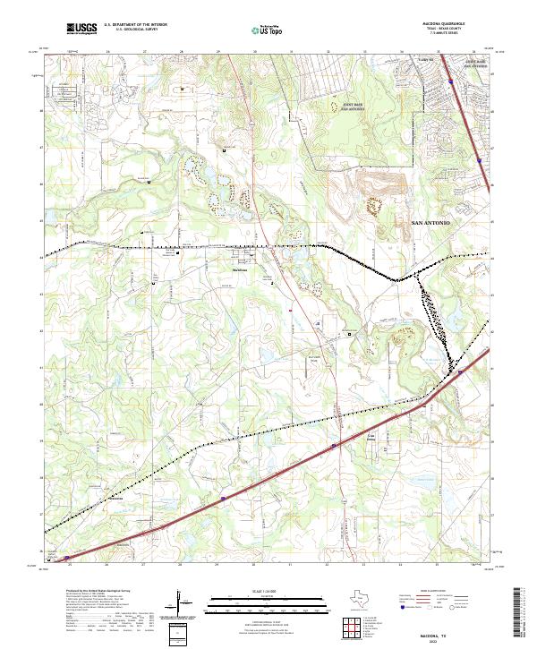 Macdona topographic map thumbnail