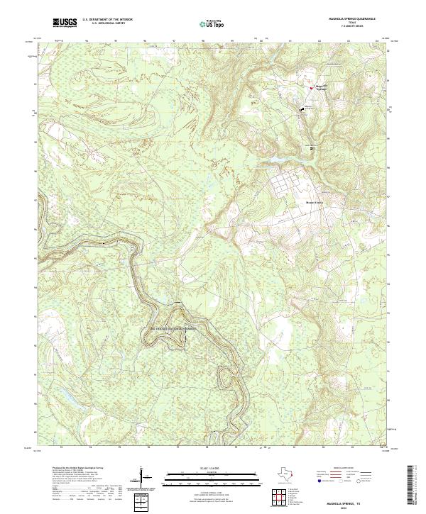 Magnolia Springs topographic map thumbnail