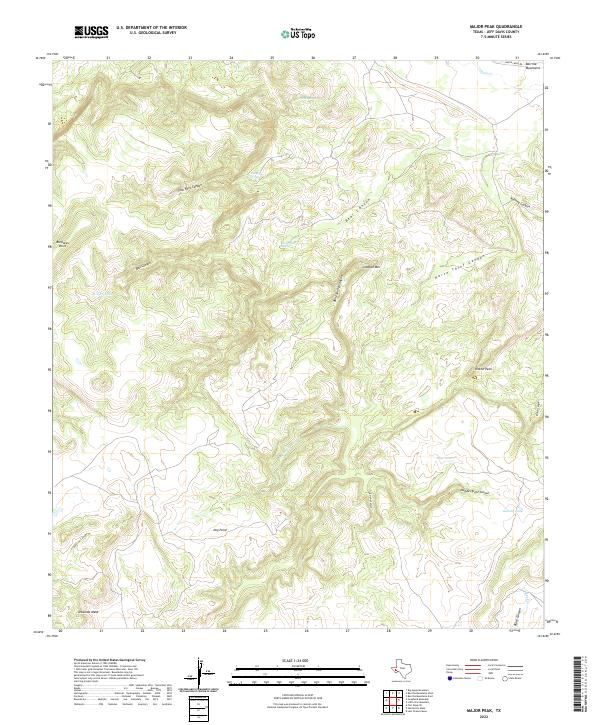 Major Peak topographic map thumbnail