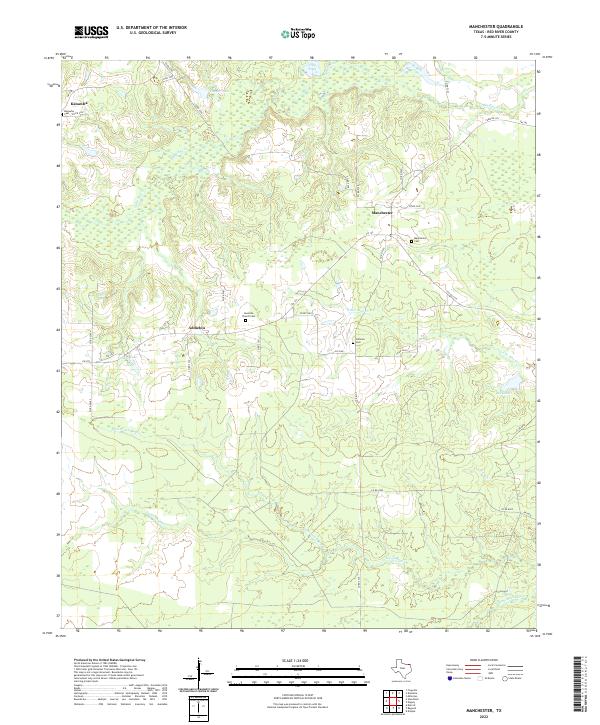 Manchester topographic map thumbnail