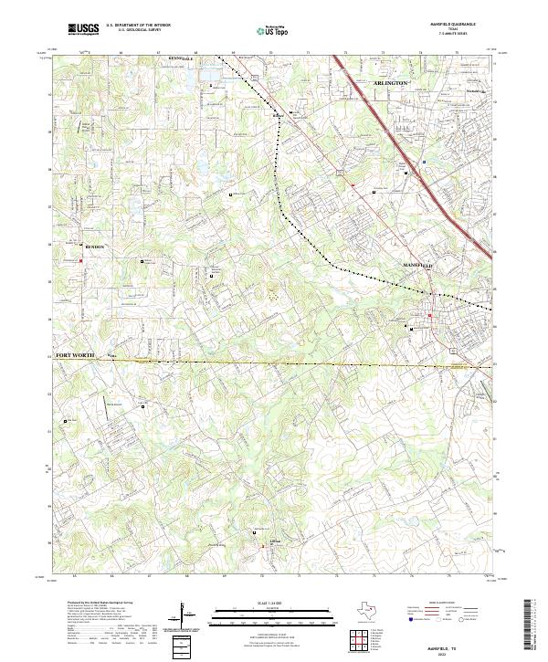 Mansfield topographic map thumbnail