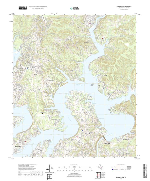 Mansfield Dam topographic map thumbnail