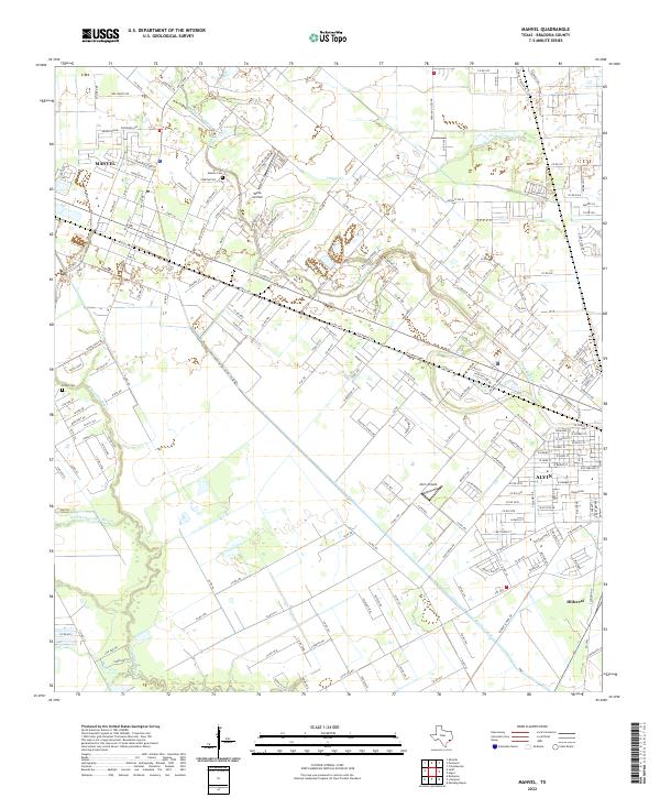 Manvel topographic map thumbnail