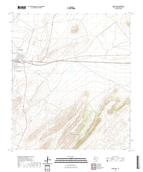 Marathon topographic map thumbnail