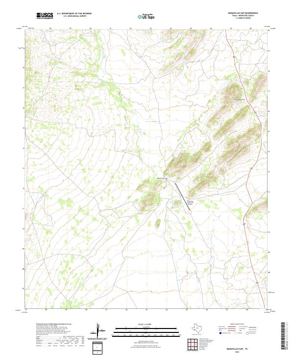 Maravillas Gap topographic map thumbnail