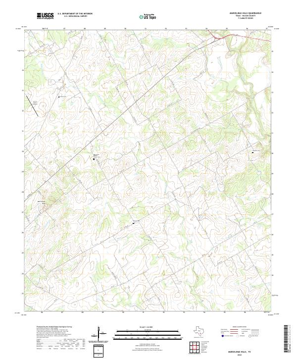 Marcelinas Hills topographic map thumbnail