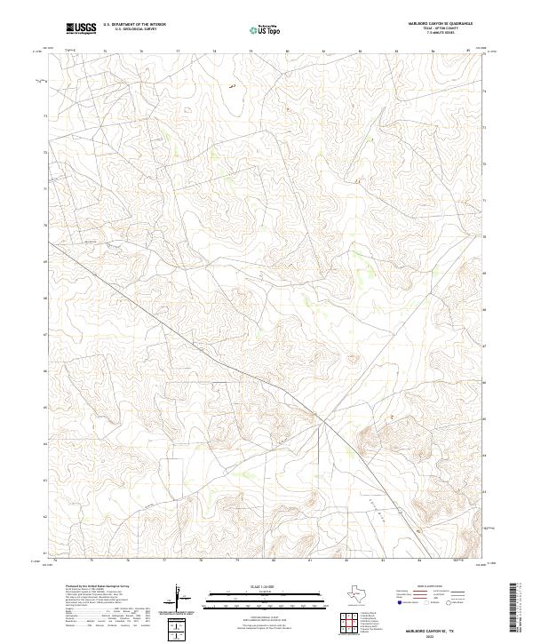 Marlboro Canyon SE topographic map thumbnail