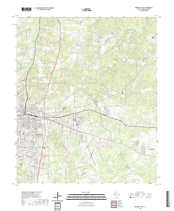 Marshall East topographic map thumbnail