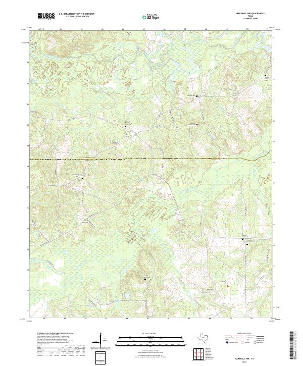 Marshall NW 2022 topographic map thumbnail
