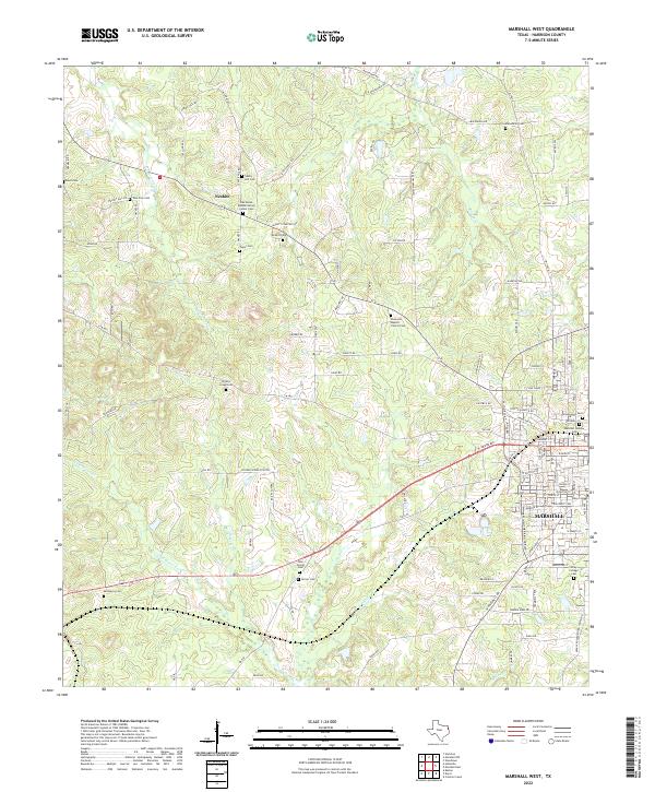 Marshall West 2022 topographic map thumbnail