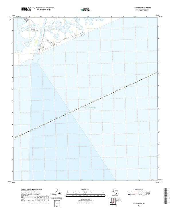 Matagorda SW 2022 topographic map thumbnail
