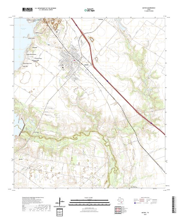 Mathis 2022 topographic map thumbnail