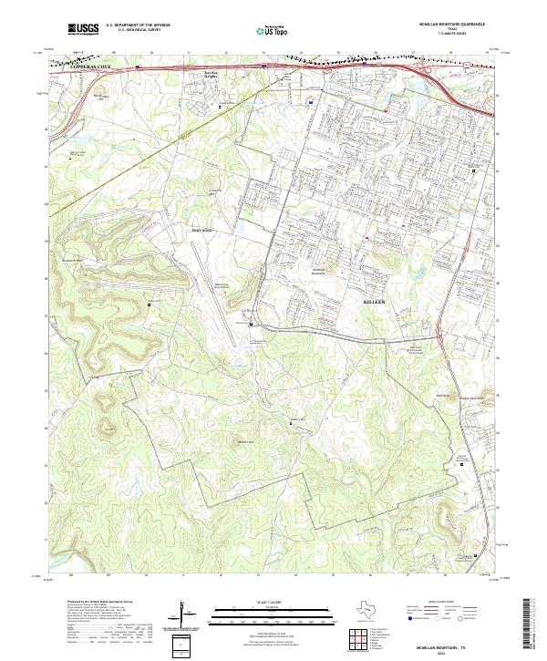 McMillan Mountains topographic map thumbnail