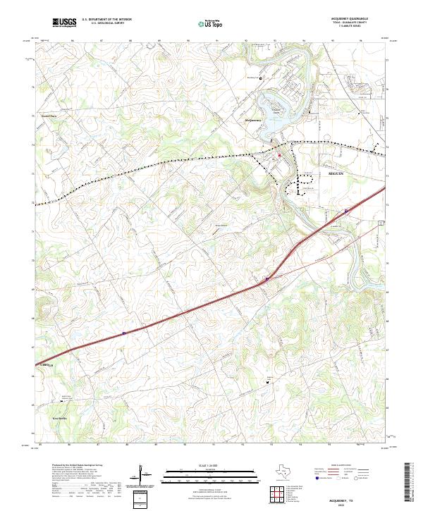 McQueeney topographic map thumbnail