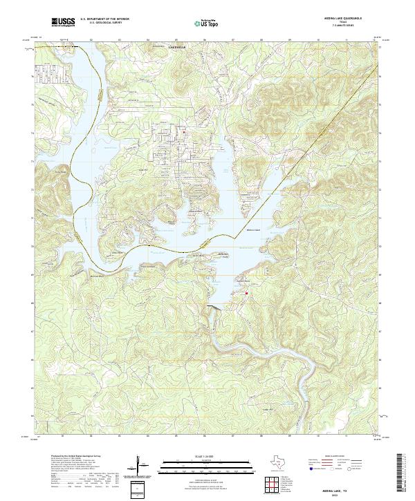 Medina Lake 2022 topographic map thumbnail