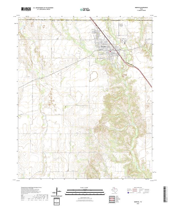 Memphis topographic map thumbnail