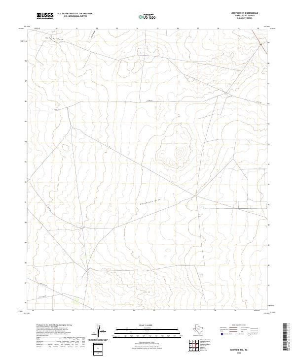 Mentone SW topographic map thumbnail