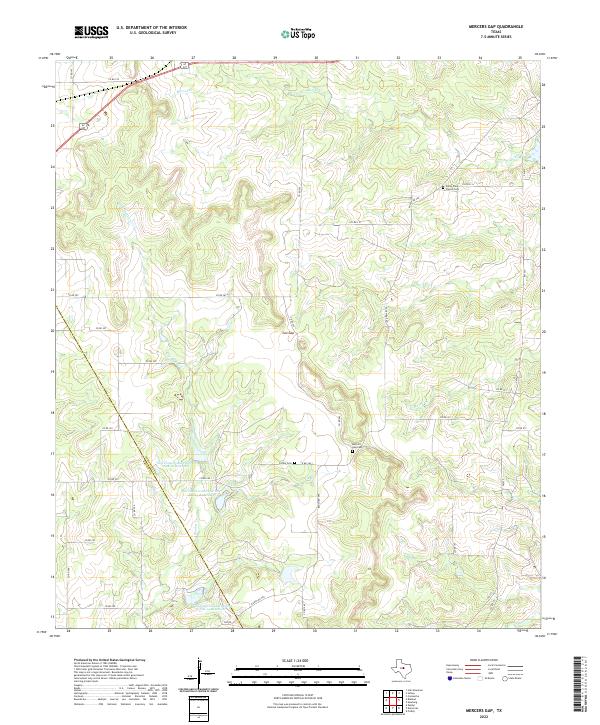 Mercers Gap 2022 topographic map thumbnail