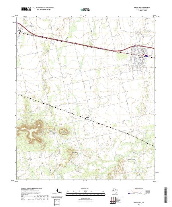 Merkel West topographic map thumbnail