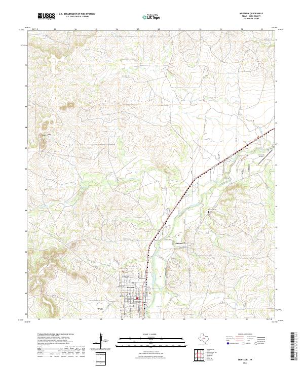 Mertzon topographic map thumbnail