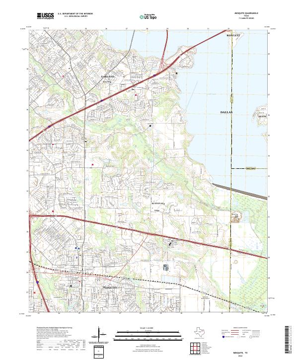 Mesquite 2022 topographic map thumbnail