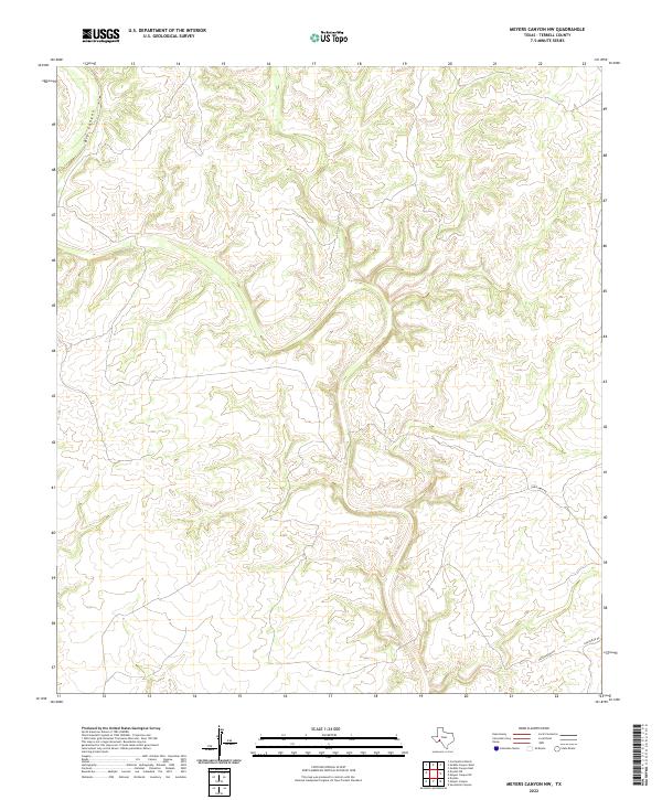 Meyers Canyon NW topographic map thumbnail