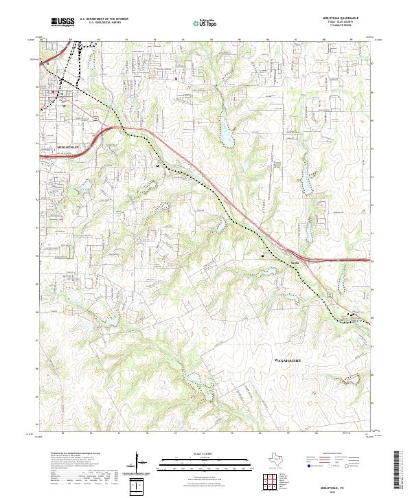 Midlothian topographic map thumbnail