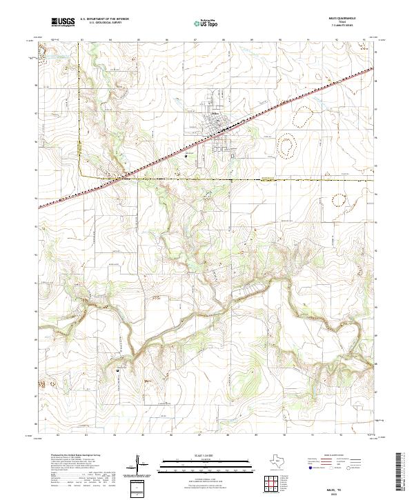 Miles topographic map thumbnail