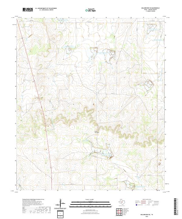 Millersview SE topographic map thumbnail