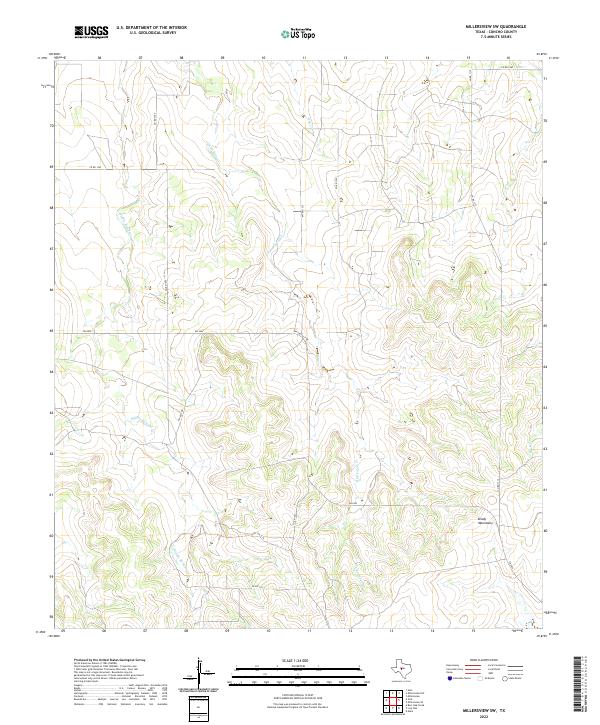 Millersview SW topographic map thumbnail