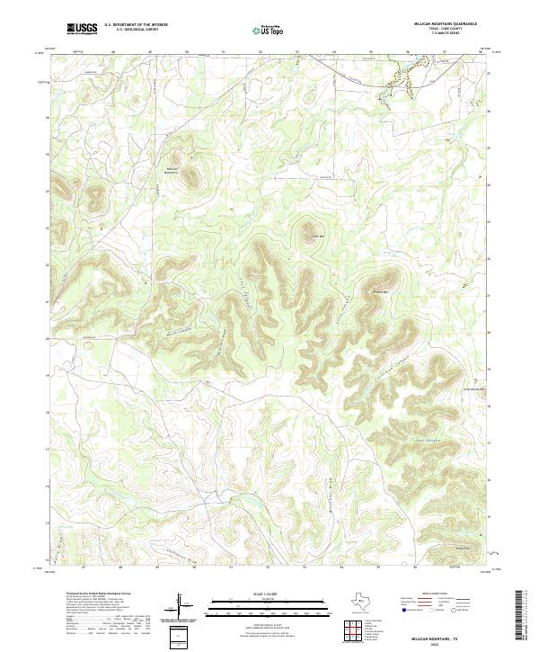 Millican Mountains topographic map thumbnail