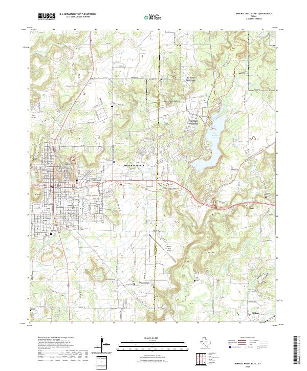 Mineral Wells East topographic map thumbnail