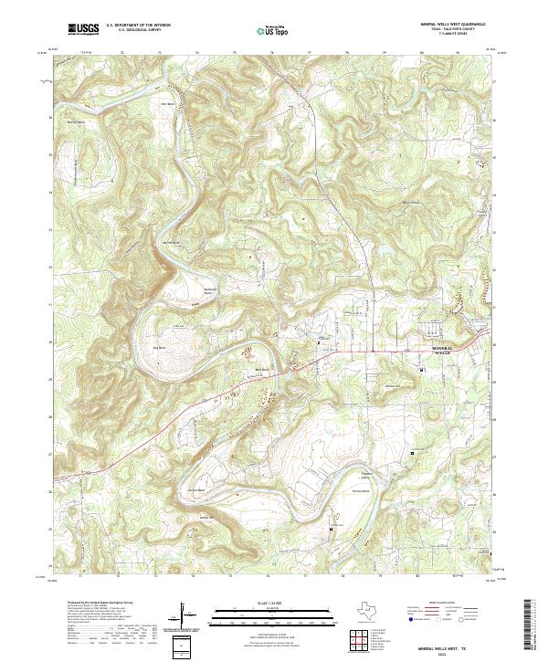 Mineral Wells West topographic map thumbnail