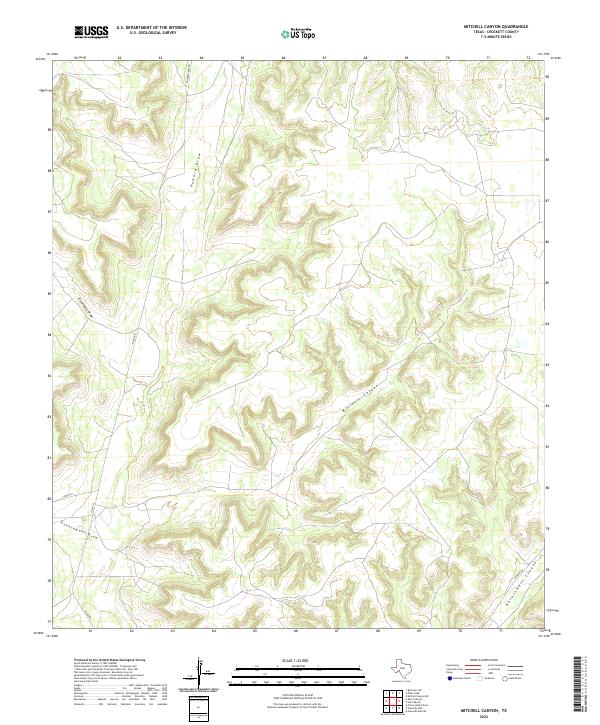 Mitchell Canyon topographic map thumbnail