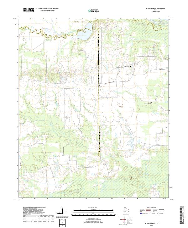 Mitchell Creek topographic map thumbnail