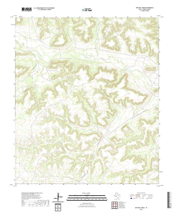 Mitchell Draw topographic map thumbnail