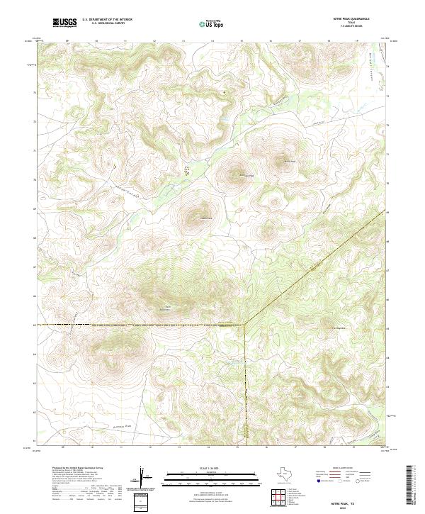 Mitre Peak 2022 topographic map thumbnail